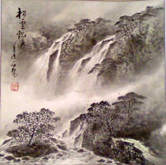 松云观瀑